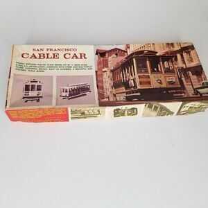 Vintage Hawk San Francisco Cable Car Model Kit Plastic 517-130 Paperwork Box